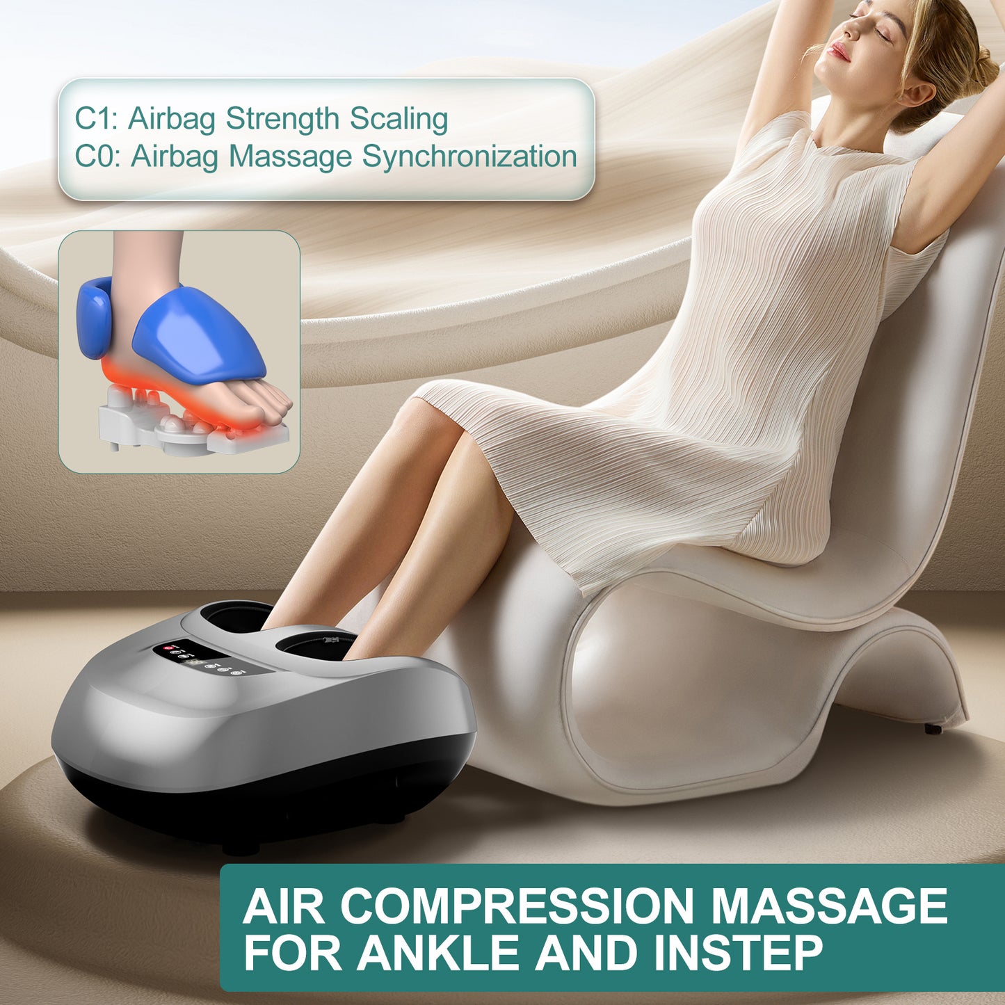 Multifunctional Foot Massager F01 - 15-minute Automatic Timer, Heating Massage, Relieves Fatigue, Cares For Health