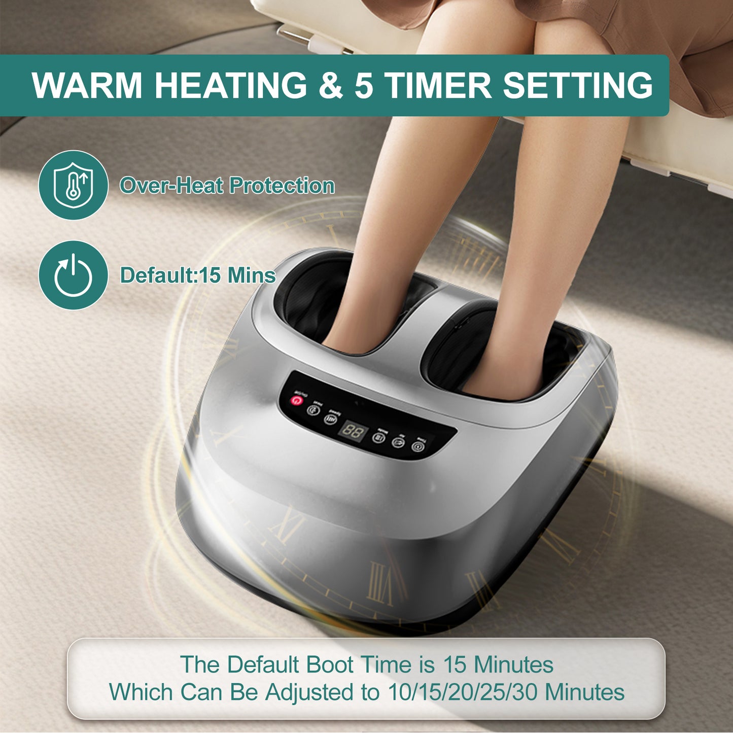 Multifunctional Foot Massager F01 - 15-minute Automatic Timer, Heating Massage, Relieves Fatigue, Cares For Health