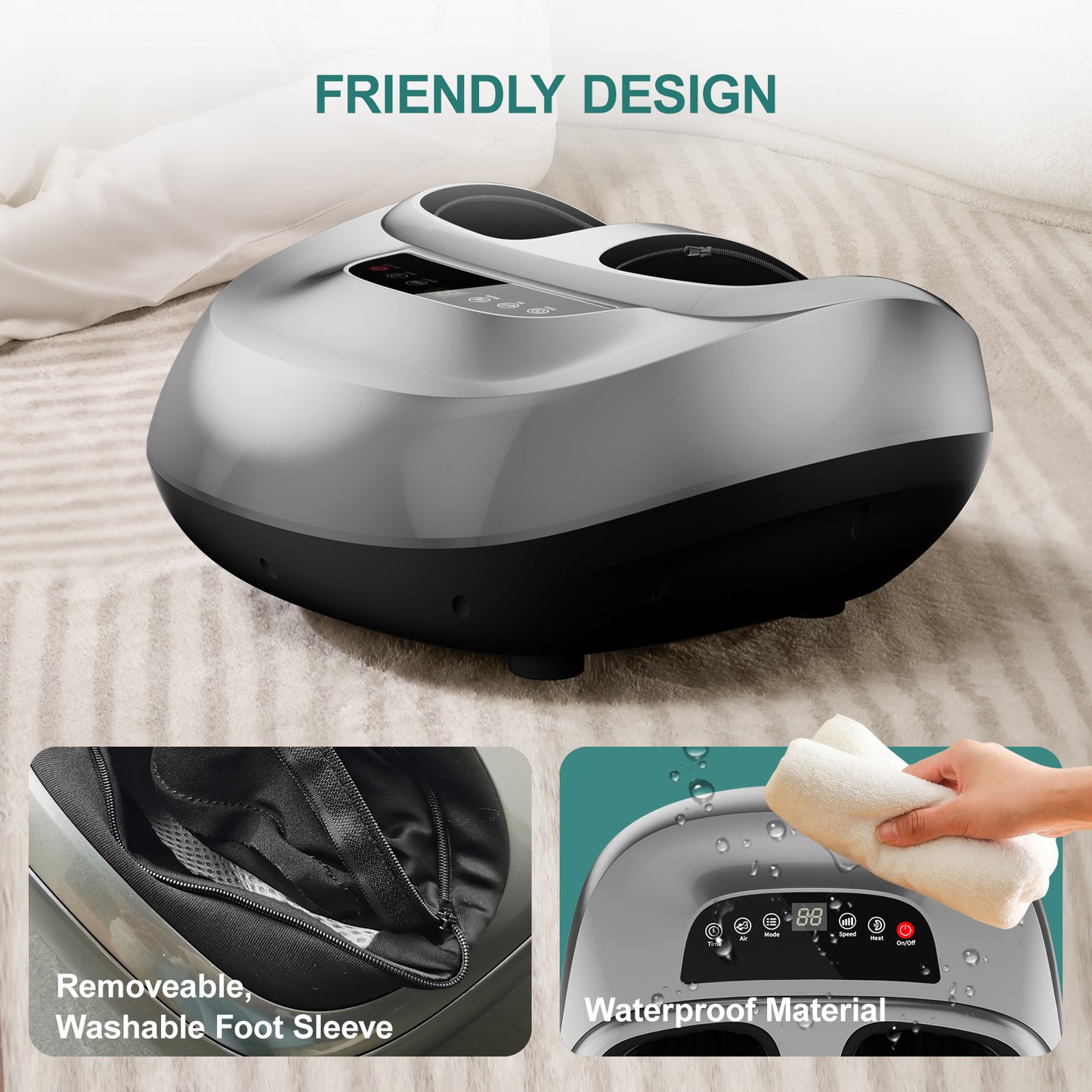 Multifunctional Foot Massager F01 - 15-minute Automatic Timer, Heating Massage, Relieves Fatigue, Cares For Health