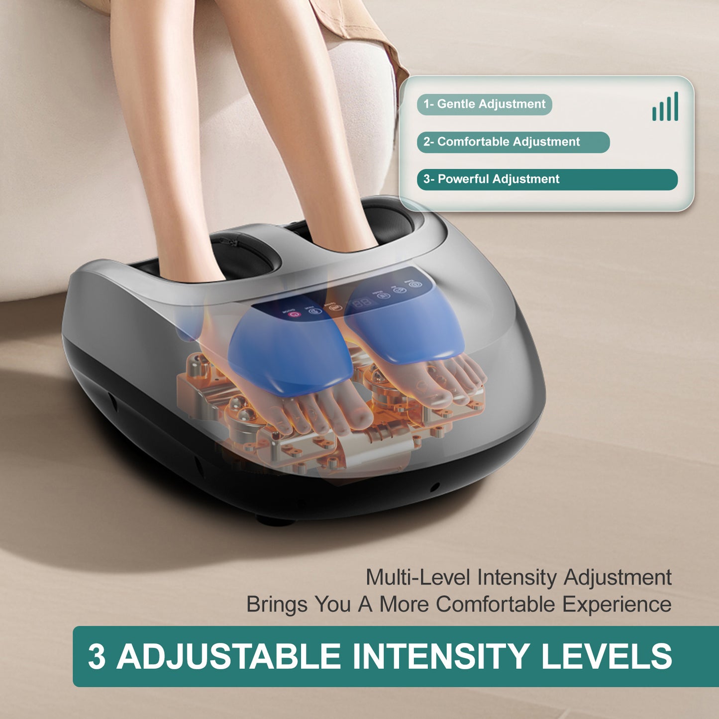 Multifunctional Foot Massager F01 - 15-minute Automatic Timer, Heating Massage, Relieves Fatigue, Cares For Health